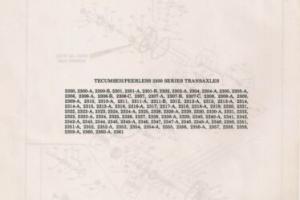 Tecumseh-Peerless 2300 Series Transaxles Service Parts List Manual 1966