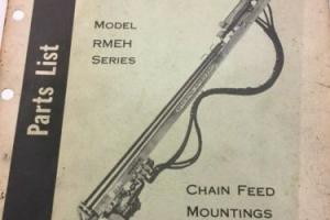Gardner Denver RMEH Series Chain Feed Mountings Parts Manual Photo