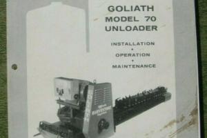 A O Smith Harvestore GOLIATH MODEL 70 SILO UNLOADER OPERATOR'S MANUAL