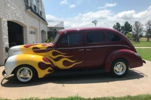 1940 Ford STREET ROD WHITE WITH  YELLOW FLAMES