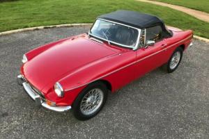 MGB Roadster, Chrome Bumpers, Wire Wheels, Overdrive, Tartan Red, Prev Restored