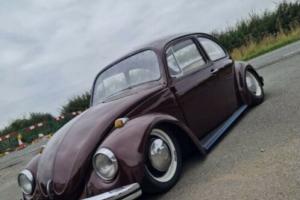 Fully nut and bolt restored 1975 Volkswagen Beetle on Limebug Air suspension