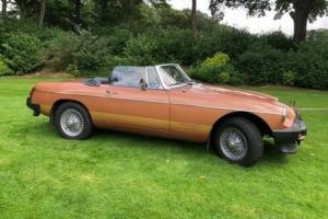 MGB Roadster. 12000 miles. Limited Edition. Bronze. 1980. New Chrome Wire Wheels Photo