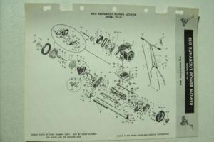 Original REO ~ Model WF-18 Runabout Power Mower ~ Parts List 1952
