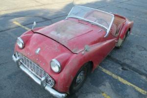 TRIUMPH TR3B RESTORATION PROJECT TCF SERIES CAR UK V5C MATCHING NUMBERS COMPLETE Photo