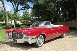 1969 Cadillac DeVille Convertible White leather Must See!! Photo