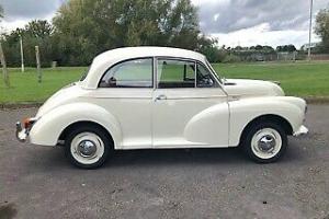 morris minor classic car, excellent condition,in stunning old English white. Photo