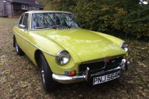 MGB GT V8, Factory built in 1973, first registered in  1974, Citron yellow. Photo