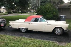 1957 Ford Thunderbird white and red