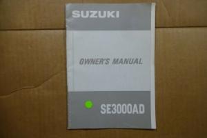 1985 Suzuki SE3000AD Generator Owners Manual 99011-87221-03A July 1984