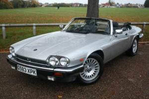 jaguar XJS Convertible 5.3 V12 Automatic Silver Blue Roof and Blue Leather Essex