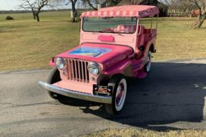 1961 Willys Surrey Gala 2 W D Super Rare pink jeep 4 cyl 3 speed nice