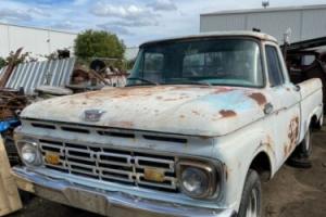 1964 Ford F100 Pickup, LHD, No motor or box, rolls, steers, solid, minor rust Photo