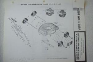 Original REO ~ Models 421-AD & 421-ADI 4 Cycle Power Mower ~ Parts List 1962