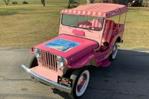 1961 Willys Surrey Gala 2 W D Super Rare pink jeep 4 cyl 3 speed nice
