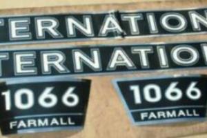 FARMALL 1066 DECALS. HOOD AND NUMBERS ONLY. GREAT QUALITY