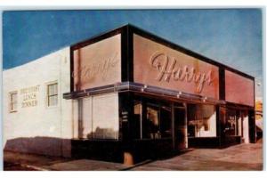 BERKELEY, CA ~ Roadside HARRY'S RESTAURANT c1940s Mike Roberts Postcard
