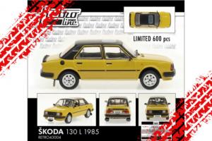 Skoda 130 L (1985)- yellow/tobacco Retro line edition /600 pcs /Foxtoys/ 1:43 Photo