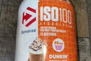 Dymatize ISO100 Hydrolyzed 100% Whey Isolate Protein Powder Dunkin' Donut 09/23
