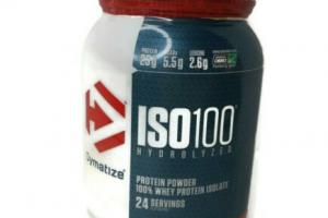 Dymatize ISO 100 Hydrolyzed Whey Protein Isolate - Strawberry- 1.6 lbs Photo