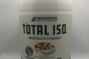 Cutler Nutrition TOTAL ISO Whey Isolate Protein, 2.02#, Cinnamon Cereal exp 2/23 Photo