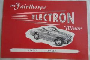 Fairthorpe Electron Minor brochure c1960 English text small format Photo