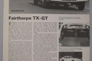 1968 Fairthorpe TX-GT Original Motor magazine Test