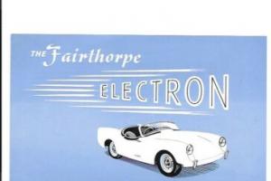 FAIRTHORPE ELECTRON MINOR/ELECTRON II SALES BROCHURE INCLUDING PRICES  @ 1960 Photo