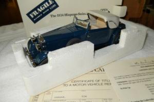 Danbury Mint Hispano-Suiza J12 1934 Mint in box with paperwork Photo