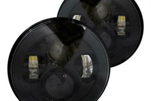 7 Round Black Projector Led Headlights Fits 1965-1969 Bizzarrini GT Strada 5300
