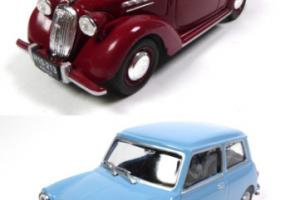 Set of 2 Model Cars Morris Mini + Simca 8 - 1:43 IST Diecast LP01 for Sale