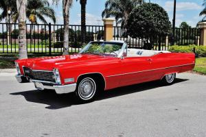 absolutly beautiful red 1967 Cadillac DeVille Convertible restored looks amazing Photo