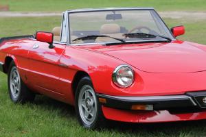 Red Alfa Romeo Spider Veloce - Tan Seats and Top - Outstanding Condition Photo
