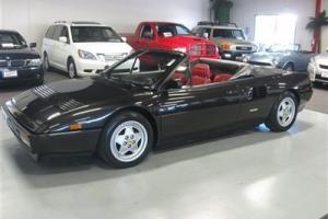 1989 Ferrari Mondial T Cabriolet Metallic Black on Red Extensive Records