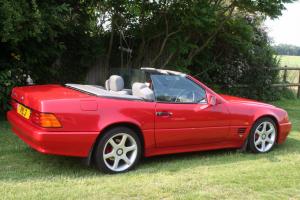  MERCEDES BENZ SL 500 1992 BRIGHT RED YEARS TAX AND MOT HISTORY 71K DELIVERY  Photo
