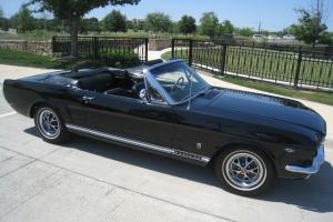  Ford Mustang GT 1966 Convertable Triple Black Pony Interior PWR STR PWR TOP 