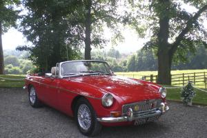  MG B Roadster in Flame Red 1971 Ex California 3 wiper model with overdrive 