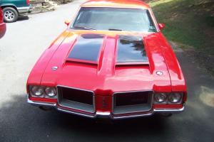 1971 Oldsmobile 442 455 Red with Black Stripes Photo