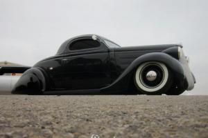 1935 ford 3 window coupe chopped bagged fuel injected cobra motor a/c car Photo