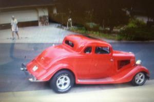 1934 5 window coupe body all steal 327/300 corvette moter 4 speed v.good cond.