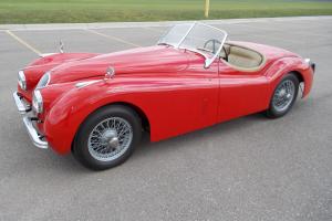 1953 Jaguar XK120 OTS with 3.8 ltr, Red with tan leather interior Photo