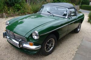  1980 MG B ROADSTER GREEN - CHROME GRILL/BUMPERS  Photo