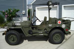 WILLYS 1946 CJ2A  U.S. ARMY WW2 TYPE MILITARY POLICE STYLE  JEEP W/ .50 CALIBER