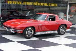 66 Corvette Coupe 425 HP Red on Black Free USA Shipping Photo