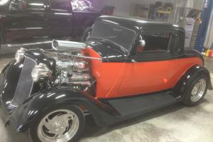 1934 5 window Plymouth coupe that has been completely restored