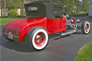 1927 Ford-T Roadster Hot Rod, Red, Excellent Condition, Removable Top