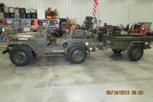 WILLYS M38 A1 MILITARY JEEP 1953 WITH MATCHING TRAILER RESTORED EXCELLENT Photo