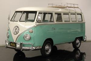 1964 Volkswagen Type 2 Deluxe 13 window Microbus Restored Mint Green Photo