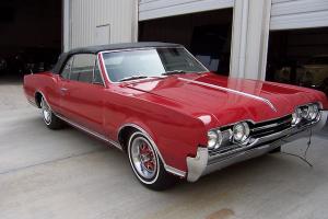 1967 OLDSMOBILE CUTLAS CONVERTIBLE RED GREAT SUMMER CAR CLASSIC VINTAGE RARE