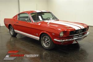 1965 Ford Mustang Fastback 289 V8 Automatic Red on Black AC Bucket Seats LOOK